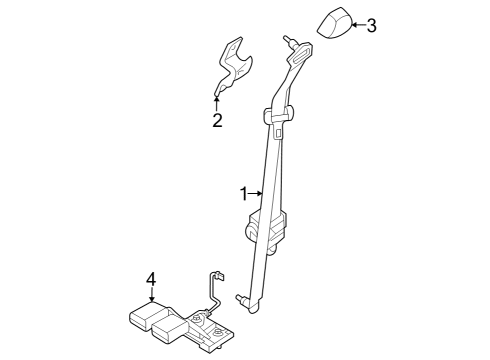 Nissan 88844-9BU9A Seat Belt Kit-Rr Seat Tongue