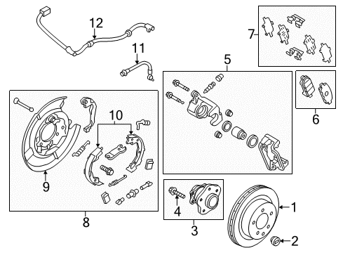 Nissan 43202-5SK0A Hub Assembly-Rear Axle 43202-5SK0A Nissan Hub Assembly-Rear Axle