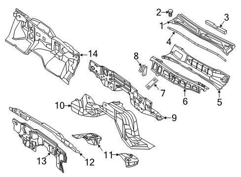 Nissan 67811-5ZP0A Insulator-Dash,Lower Front Upper 67811-5ZP0A Nissan Insulator-Dash,Lower Front Upper