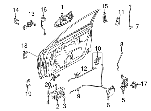 80400-4B000 Nissan Hinge Assy-Front Door