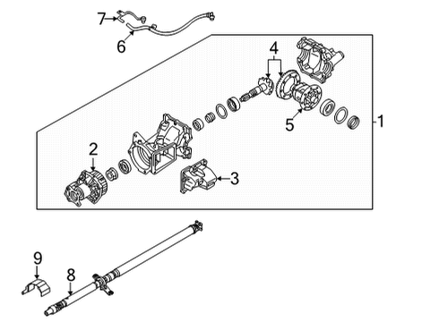 2022 Nissan Rogue Axle & Differential - Rear Diagram