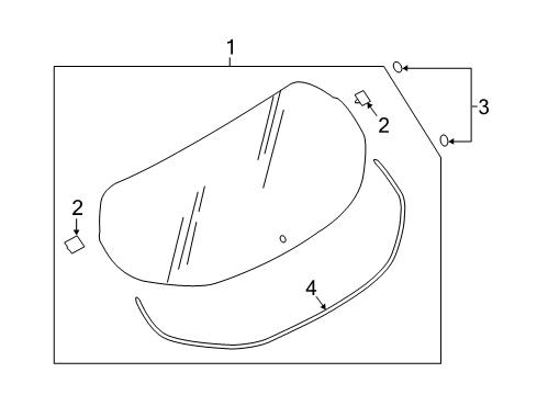 2022 Nissan Rogue Sport Glass - Lift Gate Diagram