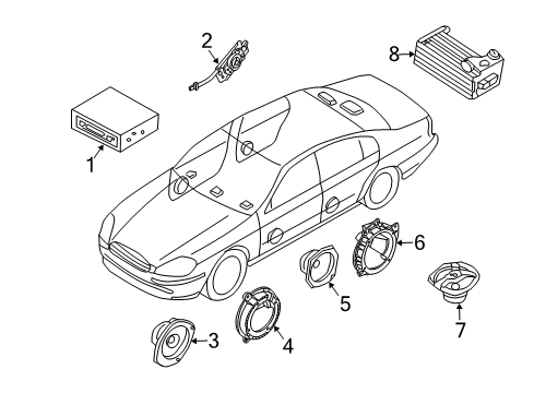 Amp Assembly-SPEAKE Diagram for 28060-AL500