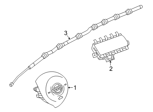 2024 Nissan Leaf MODULE ASSY-AIR BAG,DRIVER Diagram for 98510-5SA8B