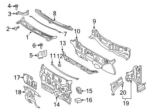 Member-Dash Lower Cross Diagram for F7402-5EEMA