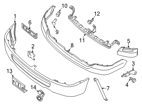 2021 Nissan NV 3500 Parking Aid Diagram 4