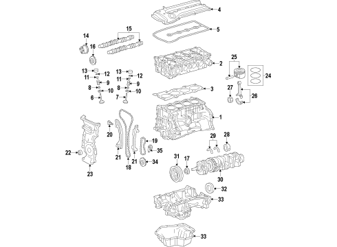 Sprocket-Crankshaft Diagram for 13021-EE50D