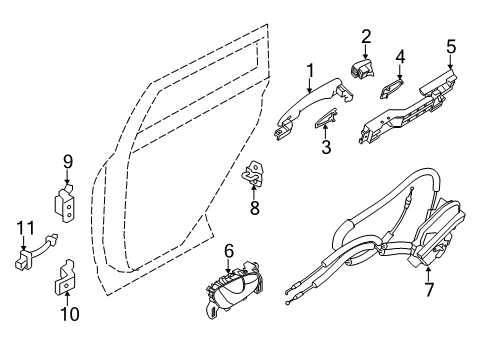 2020 Nissan Rogue Front Door Diagram 3