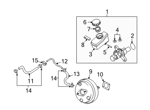 Cylinder Assy-Brake Master Diagram for D6010-JK02B