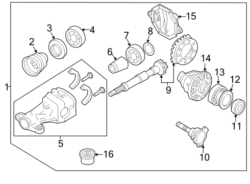 2024 Nissan Z Axle & Differential - Rear Diagram