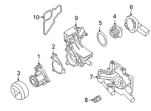 2024 Nissan Versa Water Pump Diagram