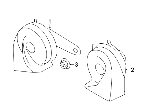 2023 Nissan Kicks HORN ASSY - ELECTRIC HIGH Diagram for 25620-5R02A