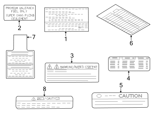 2024 Nissan Z Information Labels Diagram
