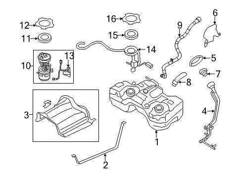 2020 Nissan Rogue Fuel System Components Diagram