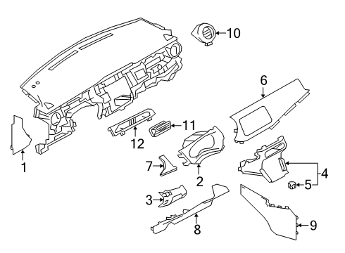 2023 Nissan Kicks Cluster & Switches, Instrument Panel Diagram 3