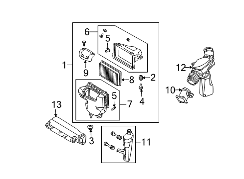 Duct - Air Diagram for 16555-AM604