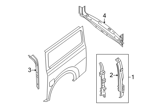 2021 Nissan NV 3500 Rear Body Diagram 2