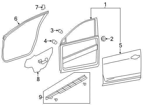 2022 Nissan Rogue Sport Door & Components Diagram 1