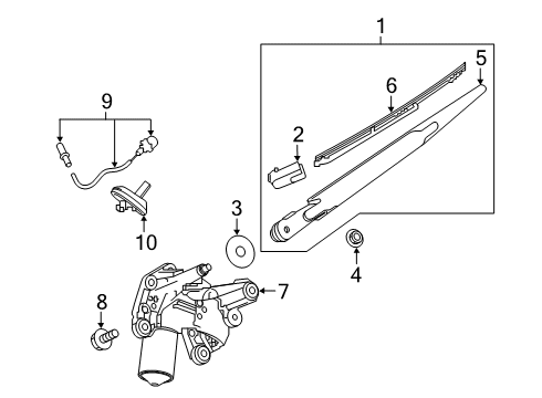 2022 Nissan Kicks Wiper & Washer Components Diagram 1