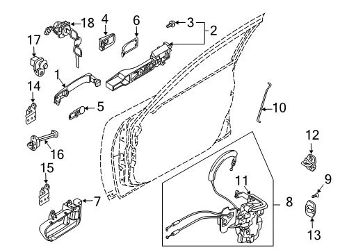 Lock & Remote C Diagram for 80501-CG05A