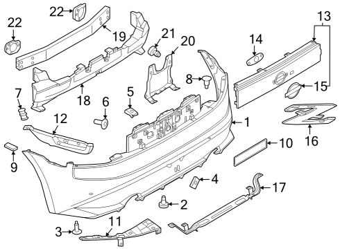 2024 Nissan Z FASCIA-REAR BUMPER Diagram for HEM22-6GP1H