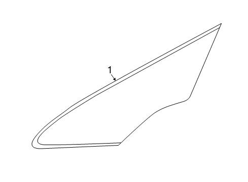 2022 Nissan Leaf Glass & Hardware - Pillars Diagram