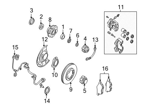Hub ASY Road Wheel Diagram for 40202-2S625