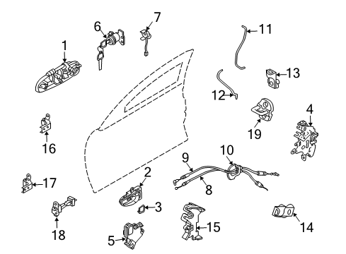 Cable-Front Doo Diagram for 80506-AL510