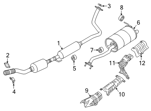2022 Nissan Kicks Exhaust Components Diagram