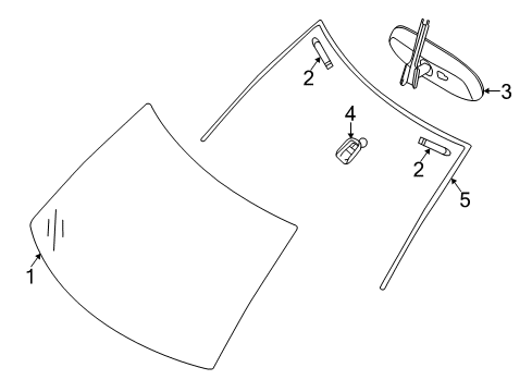 2020 Nissan NV 3500 Glass, Reveal Moldings Diagram