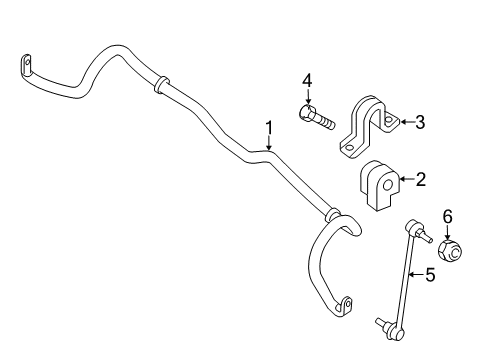 2020 Nissan NV 200 Stabilizer Bar & Components - Front Diagram