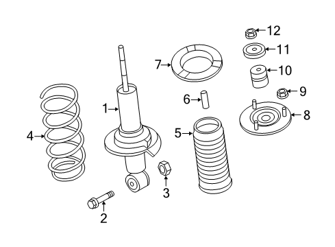 2020 Nissan NV 3500 Struts & Components - Front Diagram