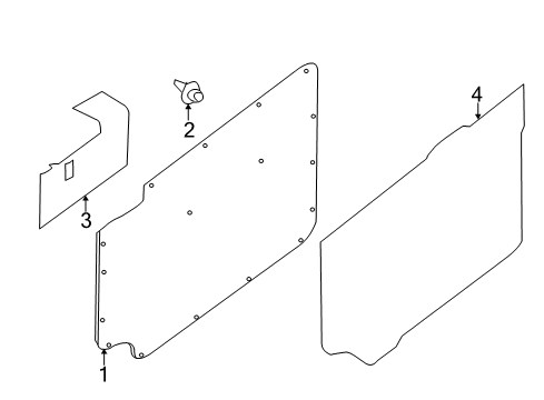 2021 Nissan NV 3500 Interior Trim - Side Door Diagram 1