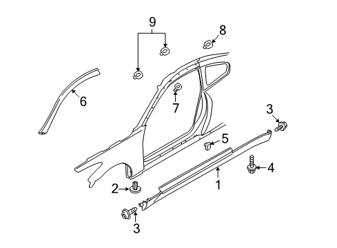 FINISHER-Front Diagram for 76836-JL05A