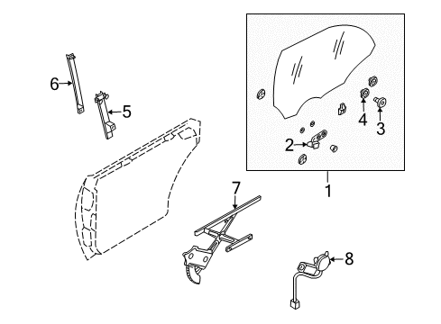 Glass Assembly-Rear Diagram for 82300-AG305