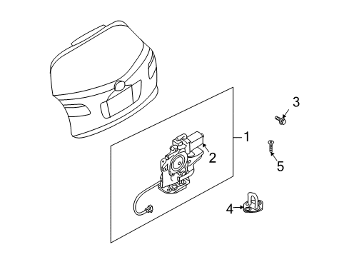 Lock & Closure Diagram for 90500-AQ000