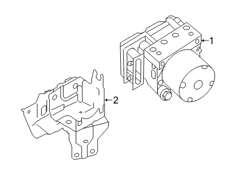 2019 Nissan Rogue Sport Actuator & Ecu Assy-Antiskid Diagram for 47660-6MM1B
