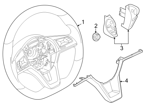 Switch Assy-Ascd,Steering Diagram for 25550-5SE3A