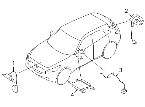 Camera Assy-Back View Diagram for 28442-3EV3A