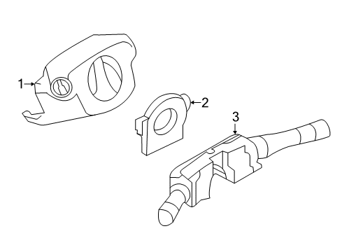 2022 Nissan Leaf Shroud, Switches & Levers Diagram