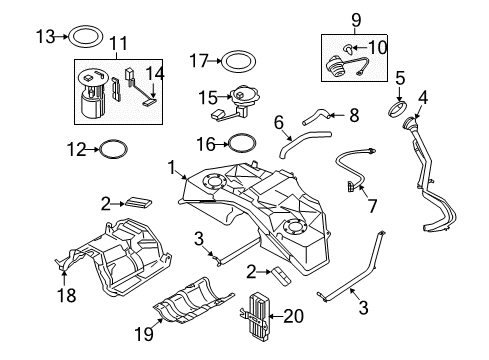 Sender Unit-Fuel Gauge Diagram for 25060-1CB0C
