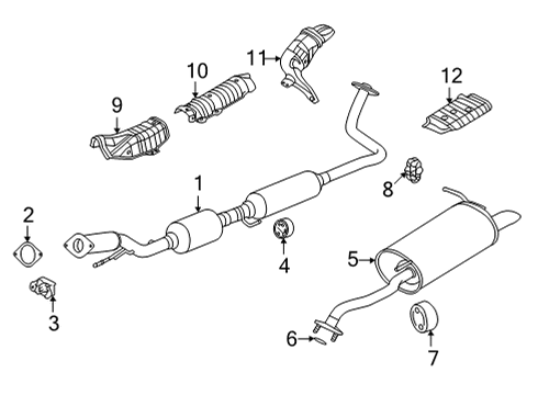2024 Nissan Versa Exhaust Components Diagram