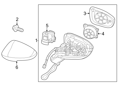 2023 Nissan ARIYA Outside Mirrors Diagram 1