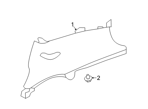 2022 Nissan Leaf Interior Trim - Quarter Panels Diagram