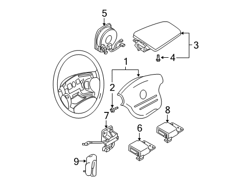 Module Assembly-Air Bag, Assist Diagram for 98515-4Z60D