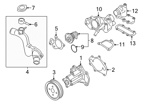 Thermostat Assy Diagram for 21200-AD21A