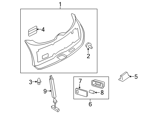 Clip-Trim Diagram for 24201-AA100