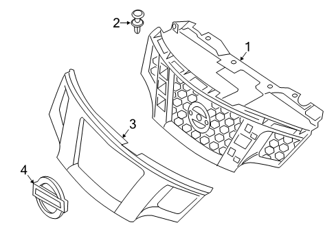 2020 Nissan NV 200 Grille & Components Diagram