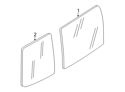 2020 Nissan NV 200 Back Door - Glass & Hardware Diagram