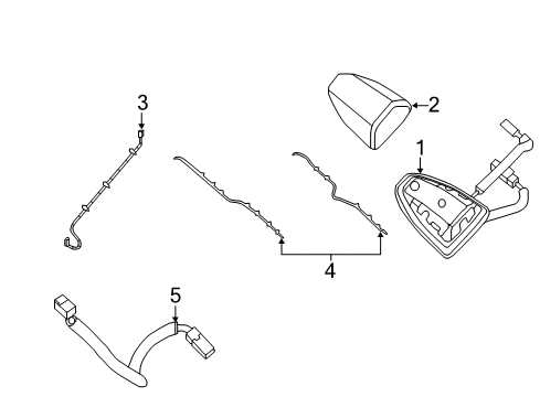 2021 Nissan NV 3500 Antenna & Radio Diagram 1